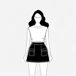 black mini skirt image